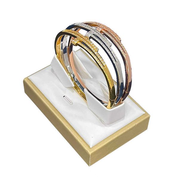 Pulseira de designer artier titânio aço loja on-line da Austrália best-seller cobre micro incrustado zircão jóias genuína galvanoplastia de ouro com caixa original
