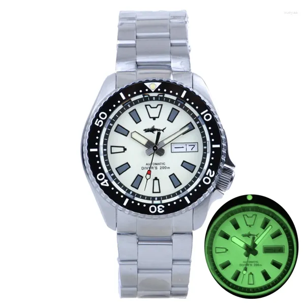 Orologi da polso Heimdallr SKX007/009 Orologio subacqueo da uomo Quadrante retrò Lume Ceramica zaffiro NH36 Movimento automatico Bracciale in acciaio impermeabile a 20 bar