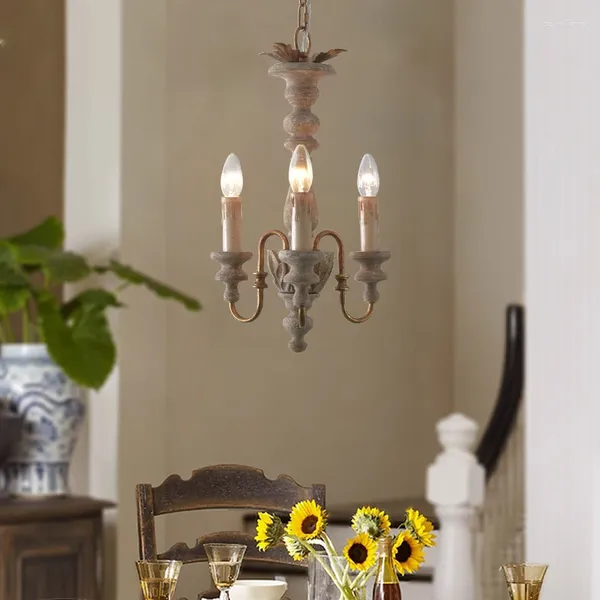 Люстры в американском стиле, ретро-свеча, люстра для гостиной, столовой, роскошная простая лампа для спальни, украшение интерьера