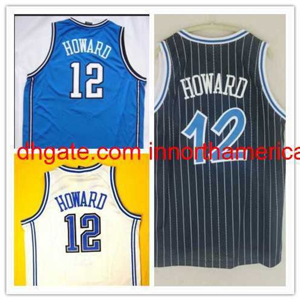 Kolej Basketbol Forması #12 Dwight Howard Forma Retro Dikişli Özel Jersey Geri Çekme Boyutu S-5XL