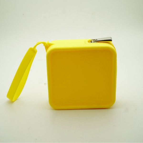 Borsa portaoggetti quadrata in silicone squisita scatola portaoggetti per rossetto e ombretto borsa portaoggetti portatile per trucco da viaggio