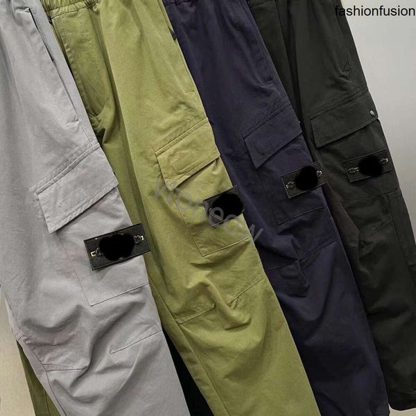 2023 Neue Designer-Steine Garment Dyed Cargo Pants One Lens Pocket Modemarke Outdoor Men Tactical Pants Lose Trainingsanzug Islands Herrenhosen Hosen