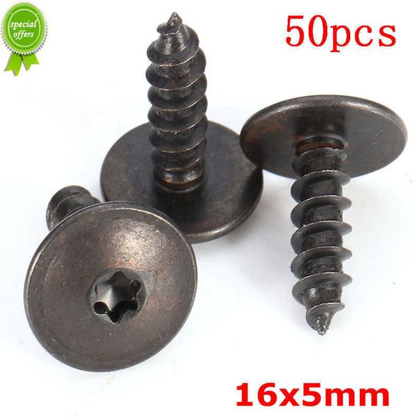 Neue 50 teile/satz 5x16mm Motorabdeckung Schrauben Universal Für VW Für Audi Clips Undertray Spritzschutz Radlauf Torx Befestigungsclips