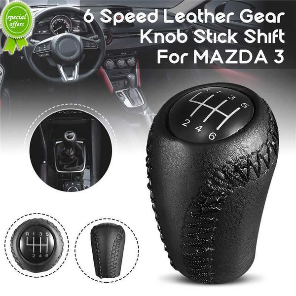 Nuovo 6 velocità PU pelle auto sostituzione automatica pomello cambio manuale bastone cambio testa per MAZDA 3 BK BL 5 CR CW 6 II GH CX-7 ER MX-5