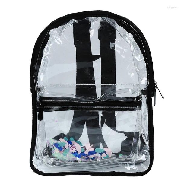 Schule Taschen Frauen Rucksack Transparent Wasserdichte PVC Tasche Weibliche Mode Studenten Pailletten Femme Rucksäcke