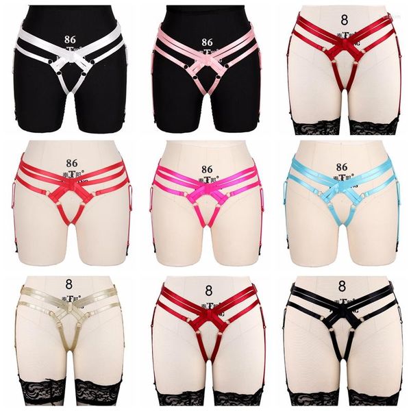 Gürtel Mehrfarbige Bondage Dreieck Höschen Harness Damenunterwäsche Elastische Träger Fetisch Dessous Damen Strumpfband Frauen Hochzeit