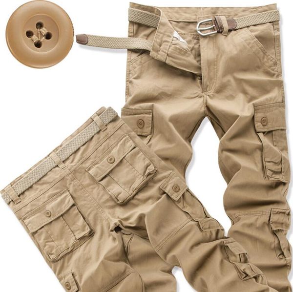Nuovi pantaloni cargo mimetici da uomo Casual multi tasche in cotone Tattico militare Streetwear Tuta da lavoro Pantaloni lunghi da combattimento