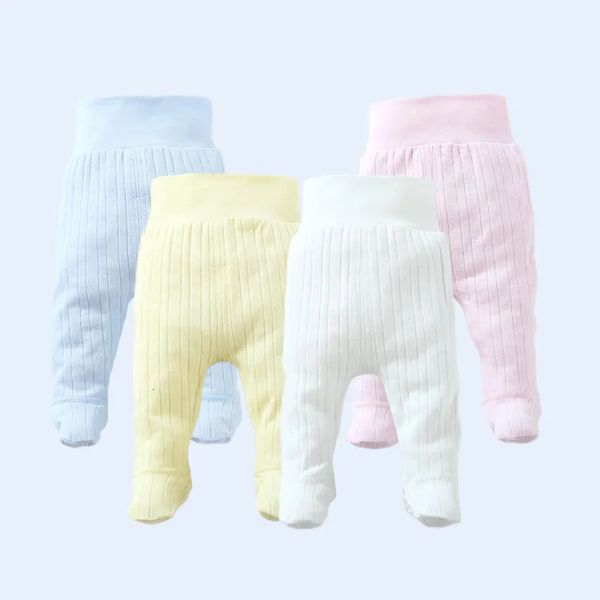 Hosen Frühling Baby Footed Hosen 100 % Baumwolle geboren Baby Jungen Mädchen Hosen Hohe Taille Kid Wear Infant Kleinkind Baby ohne Knochen Legging 231031