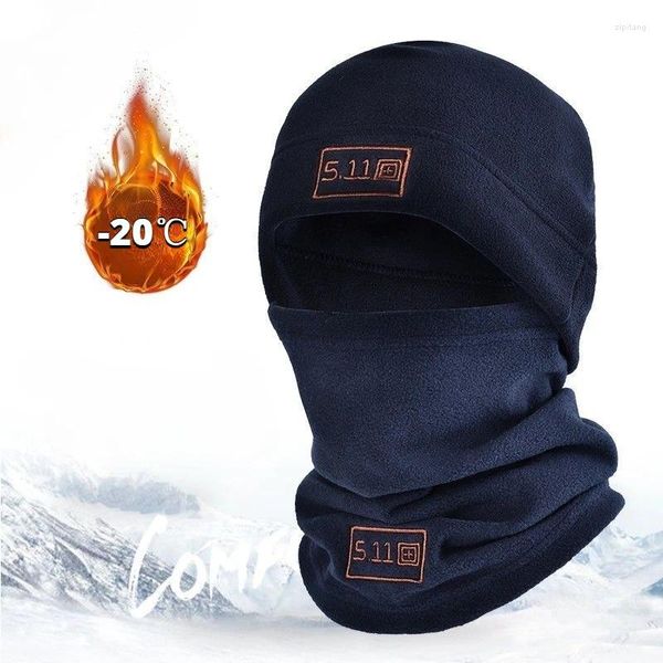 Bandanas Winter Polar Coral Hut Fleece Sturmhaube Männer Gesichtswärmer Mützen Thermokopfbedeckung Taktische Militärsport Schwarze Schalkappen