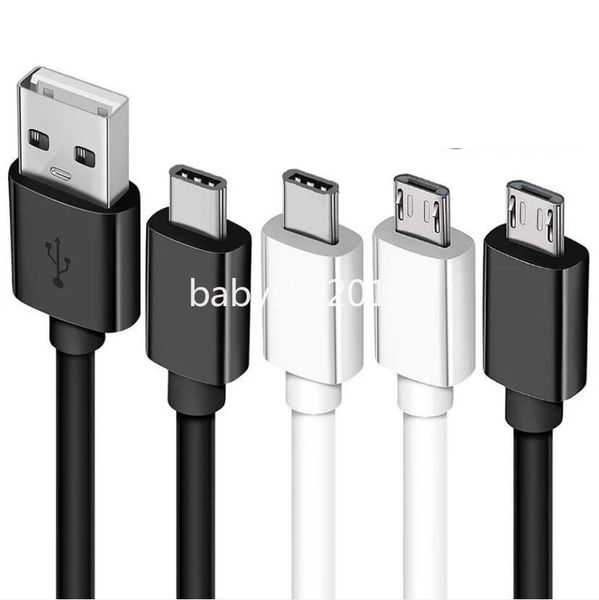 Cavo di ricarica rapida da 1 m 2 m 3 m 2A Cavi Micro USB tipo c ad alta velocità per Samsung Galaxy S8 S9 S10 S22 S23 Htc Lg B1