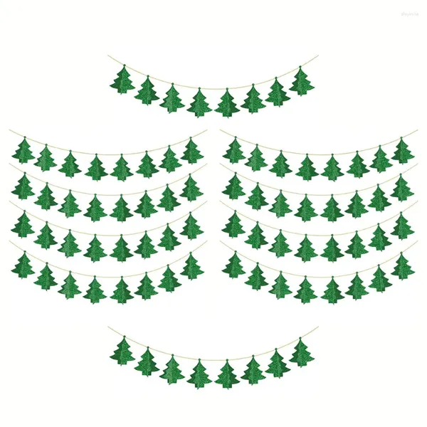 Fiori decorativi 10 pezzi Tirare bandiera Banner di carta Luogo per feste Camera da letto Natale per appendere il soggiorno