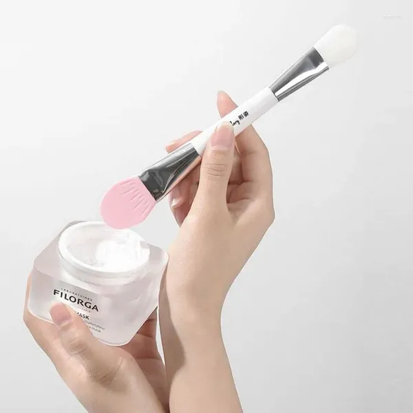 Make-up Pinsel Großhandel Doppelkopf Gesichtsmaske Pinsel Weiches Haar Silikon Kosmetik Gesichtsreinigung Kosmetik Werkzeuge