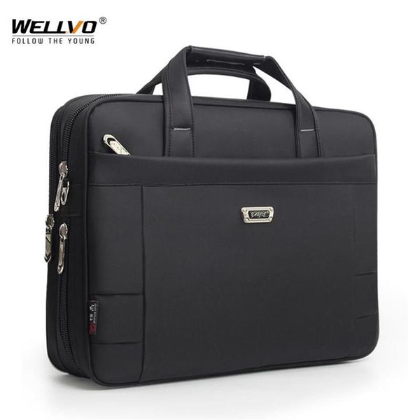 Valigette da uomo valigetta casual da uomo impermeabile Oxford borse per laptop borsa da viaggio d'affari borsa per documenti borsa a tracolla solida XA209w