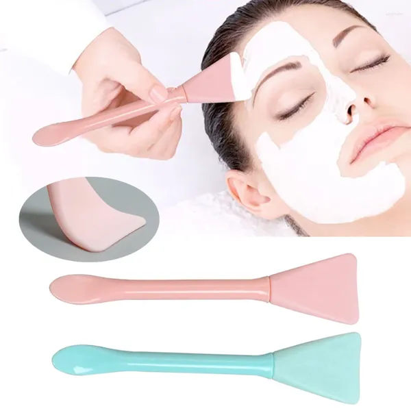 Pincéis de maquiagem 1 peça escova de máscara profissional macio silicone plana máscaras de lama liquidificador aplicador de limpeza facial cuidados com a pele acessórios