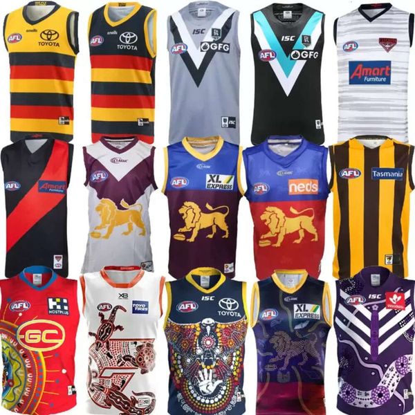 qqq8 Afl Port Adelaide Crows Essendon Bombers Jersey Brisbane Lions Fremantle Dockers Regata Gold Coast Suns Hawthorn Hawks Colete