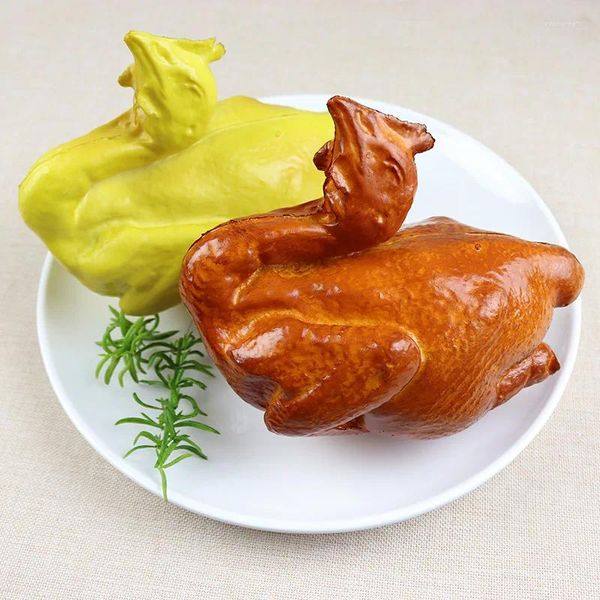 Molde de pato assado artificial, flores decorativas, frango falso para pograph, adereços, decoração de restaurante, modelo de simulação