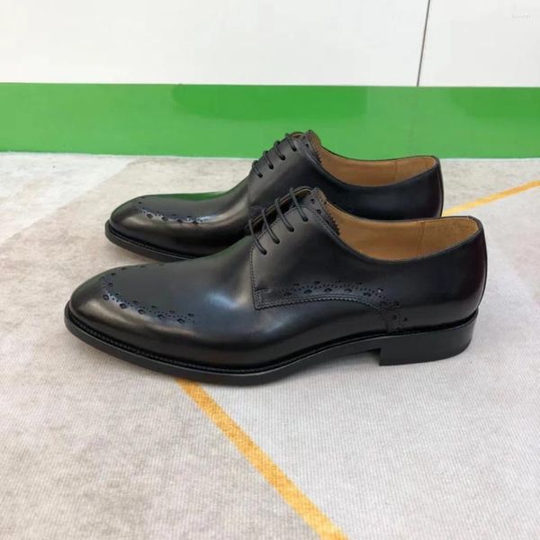 Sapatos de vestido o designer moda cor sólida desgaste casual casamento negócios negócios homens de alta qualidade genuíno lazer