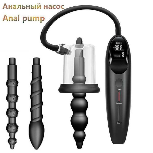 Massageador de brinquedos sexuais Massageador adulto novo Smart Rosebud Pump Pump A vácuo sucking Massage Massage Prostate Stimulator Anal for Man Women Butt Plug masturbador 1