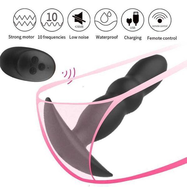 Massageador de brinquedos sexuais Massageador adulto butt plug plug plug telescópica vibrador anal para homens Mulheres Estimulador de vagina masturbadora masculpadora remota masculina