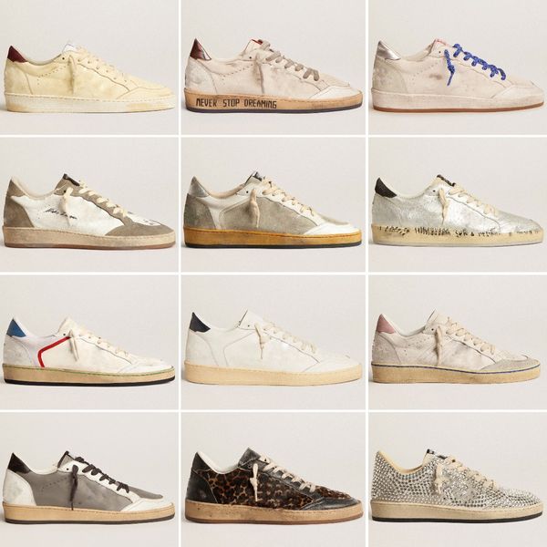 2024 10A Designer de luxo Ball Golden Ball Itália Classic White Do Old Dirty Star Sneakers Shoes Casual Mulheres