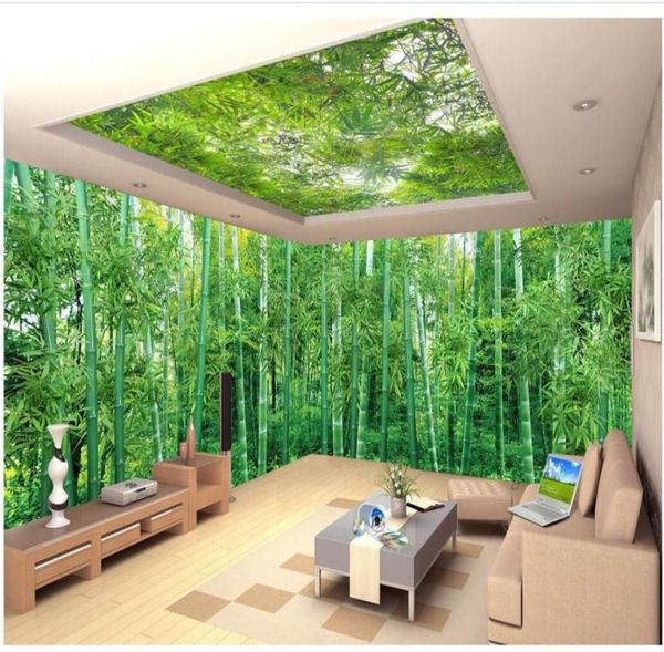 3D Oda Duvarlı Özel Duvar Po Panoramik Doğal Manzara Bambu Orman Peyzaj Boyama 3D Duvar Duvar Halkı Duvarlar İçin Duvar Kağıdı 8034476