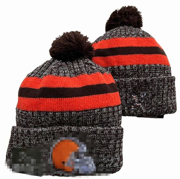 Berretti Cleveland Beanie SOX LA NY Toppa laterale della squadra di baseball nordamericana Toppa invernale in lana sportiva Cappello lavorato a maglia Pom Cappellini con teschio A24