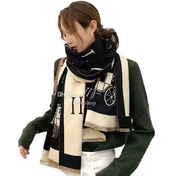Дизайнерский шарф Модные шерстяные дизайнерские шарфы Зимний кашемировый шарф Мужской женский узор Шаль из пашмины Шейные платки