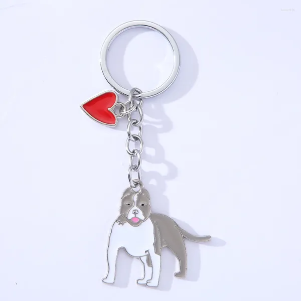 Chaveiros Moda Pet Memorial Chaveiro Cão Pingente Branco Maltese Animal Bell Esmalte Chaveiro Mulheres Saco Jóias Meninas