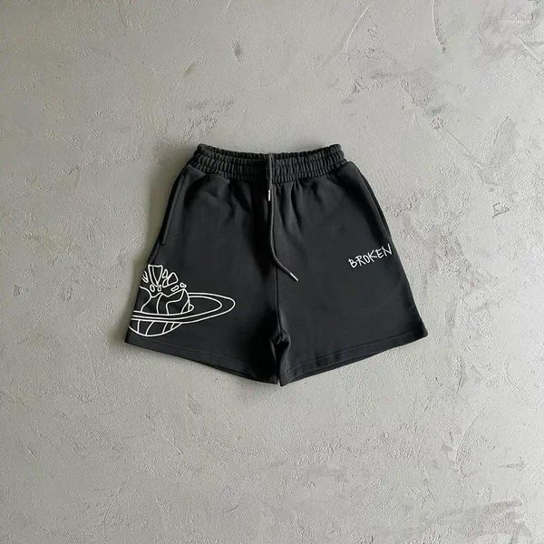 Erkek Şort 2023 Kırık Gezegen Moda Siyah Nakış BPM Sweatpants Market Orijinal Logo