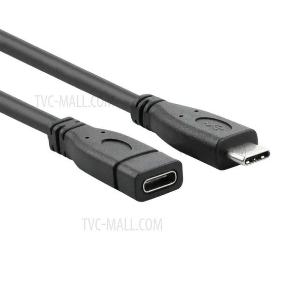 Cavo di ricarica per sincronizzazione dati tipo C ad alta velocità da 1 m 16 core 10 Gbps Cavo USB-C USB 3.1 Gen 2 maschio a femmina - Nero