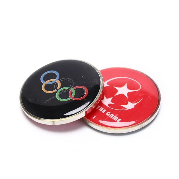 1pc für Tischtennisfußballspiele Sport Toss Referee Side Münzen PVC Fußball -Fußball -Champion Pick Edge Finder Coin Team Sportsoccer Sportunterhaltung