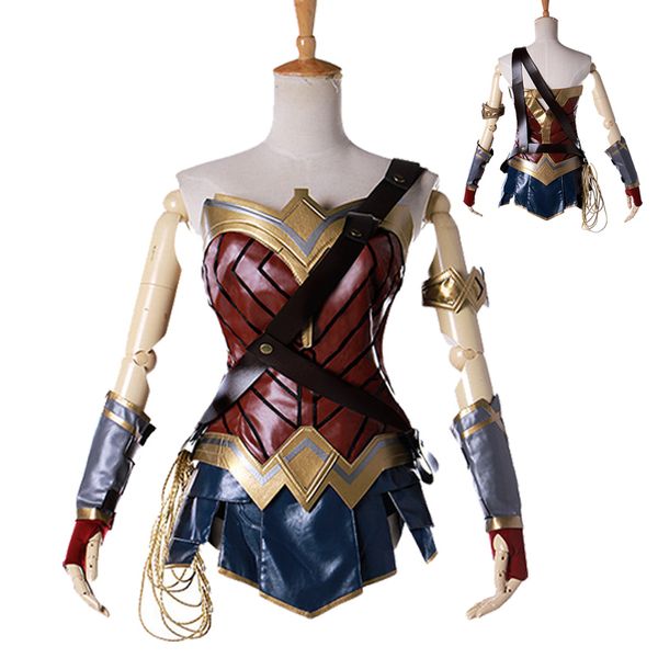 Traje de tema de cosplay de heroína de quadrinhos para meia-calça de palco macacão feminino de Halloween