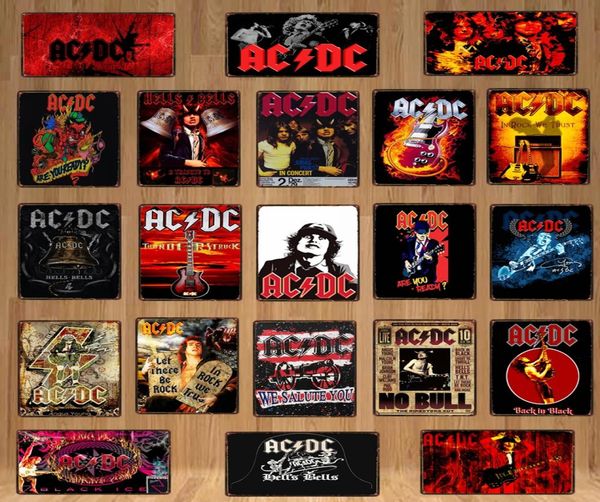 2022 Pop Star Tin Poster Sign Vintage Rock ACDC Pintura de metal Placa Música Tiki Bar Art Placa de parede Decoração de quarto pessoal Filme Pub 4588456