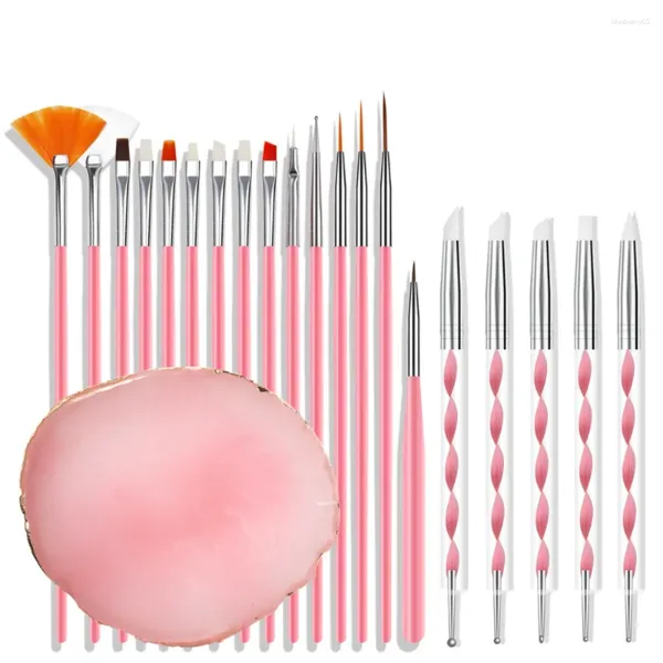 Nail Art Kits Listras Linhas Liner DIY Pincel Líquido Pó Acrílico UV GEL Extensão Construtor Caneta de Desenho Francês