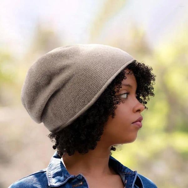 Береты, женские шапки большого размера, теплая шерстяная шапка, уютные стильные женские зимние шапки, вязаные эластичные морозостойкие шапки для хранения