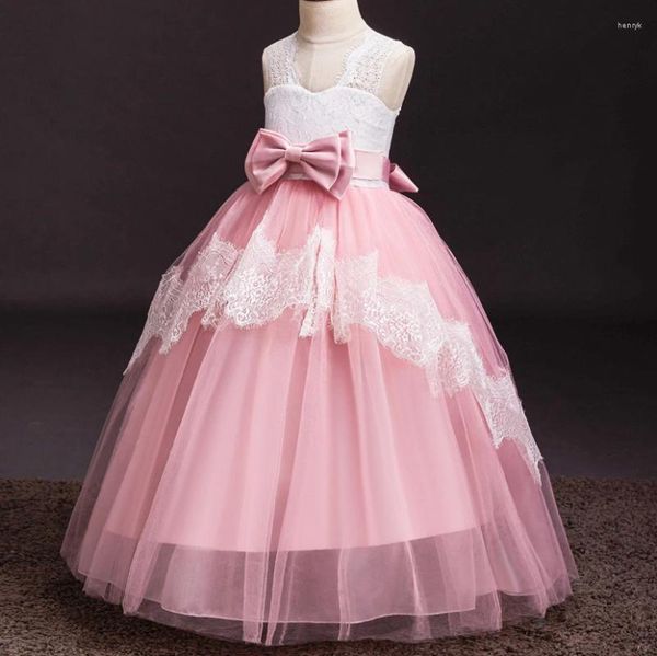 Kız Elbiseler Çocuklar Kızlar Dantel Çiçek Fantezi Nedime Çocuklar Prenses Elbise Uzun önlükler Pageant Party Cemaat