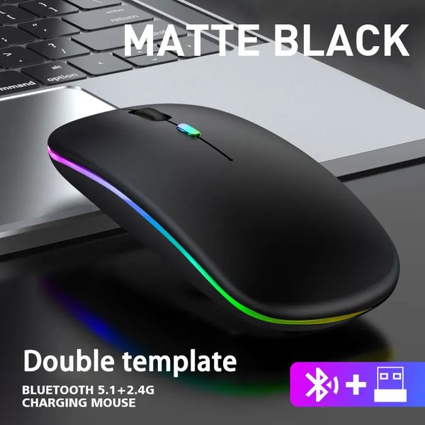 Mouse PC Gamer Mouse silenzioso Bluetooth senza fili 4000 DPI per tablet MacBook Laptop Mouse per PC Mouse wireless ultra sottile silenzioso 2.4G 231101