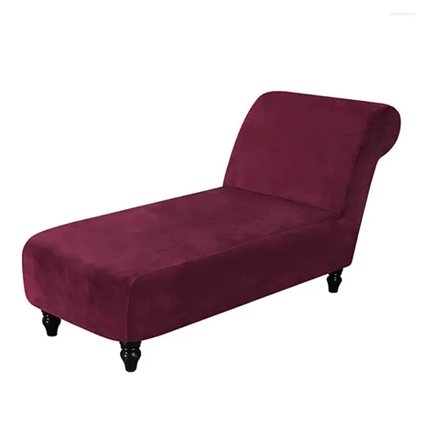 Cadeira cobre veludo sem braço chaise slipcover stretch lounge capa protetor de móveis sofá para casa-a