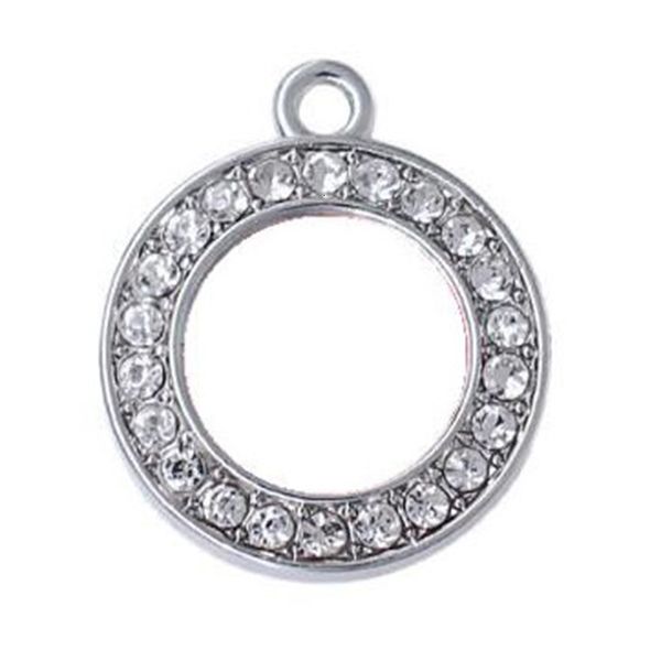 Encantos de metal personalizado forma redonda cristal balançar encantos para diy futebol basquete universidade encantos pulseira colar jóias fazendo 231031
