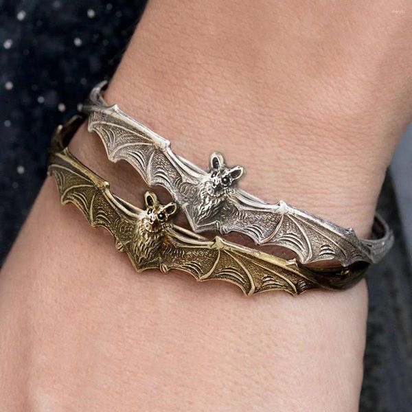 Armreif Gothic Punk Fledermaus Armbänder für Männer Frauen Vintage Tier Paar Halloween Schmuck Party Zubehör