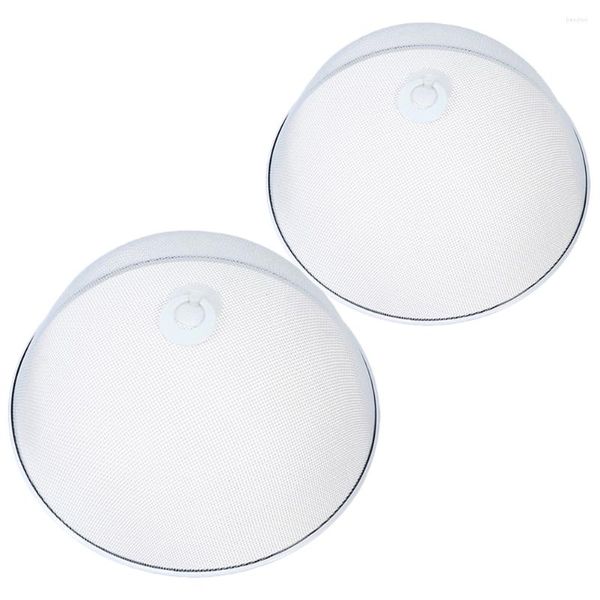 Tovaglia 2Pcs Casa Cupole in rete di ferro Tende per cibo Coperture antipolvere Protettive