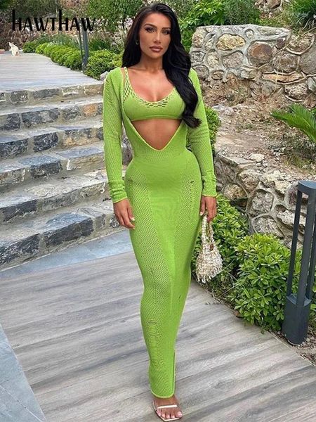 Casual Kleider Frauen 2023 Herbst Winter Langarm Gestrickte Streetwear Party Club Bodycon Kleid Großhandel Artikel Für Business