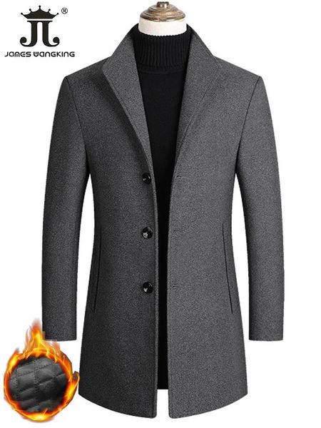 Misturas de lã masculina tamanho EUR XS-XXL homens longos jaquetas de inverno misturas de lã cashmere trench coats de alta qualidade masculino negócios casacos casuais 231102