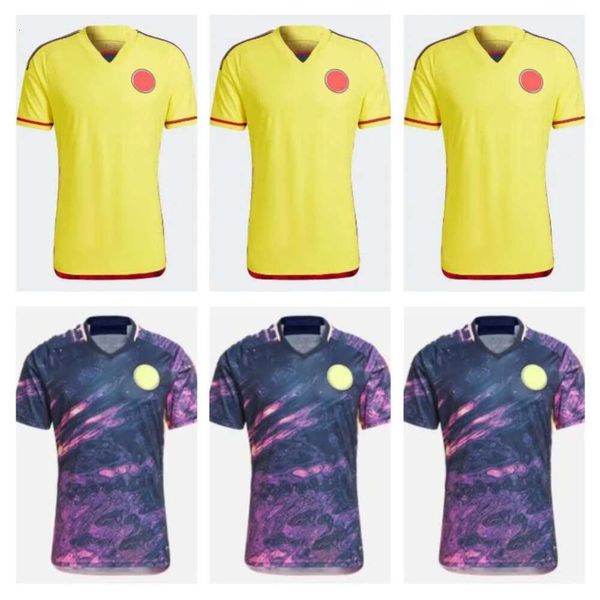 Qqq8 2023 2024 Colombia maglie da calcio assenti 23 24 Falcao James maglia da calcio casa Cuadrado squadra nazionale uomo bambini Kit Camiseta De Futbol