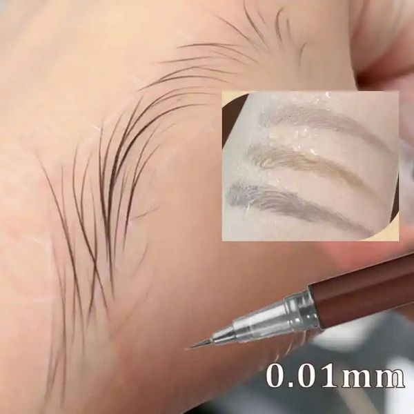 Augenbrauenverstärker, 1 Stück, wasserdicht, flüssig, leicht zu färben, schweißfester Stift, 0,01 mm, ultradünner Kopf, Augen-Make-up, Kosmetik, Großhandel 231102