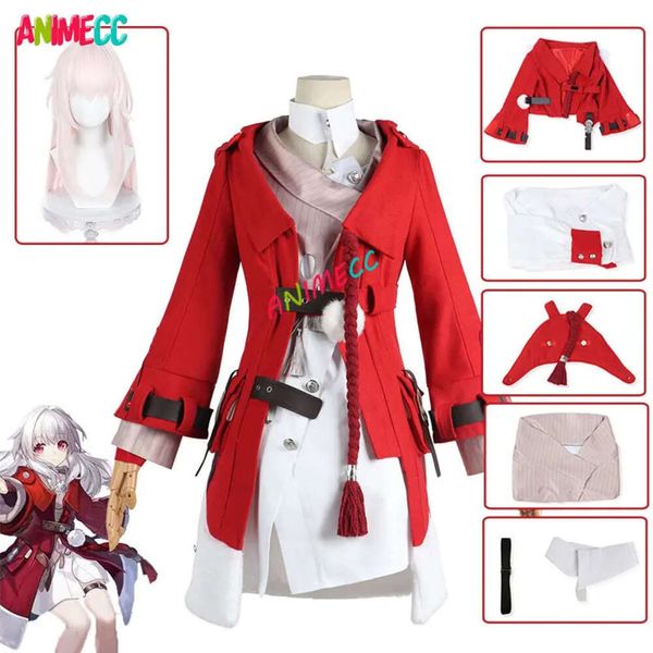 Clara Honkai Star Rail Cosplay Peruca Chapéu Anime Jogo Role Playing Roupa de festa de Halloween para mulheres meninas XS-XXXL cosplay