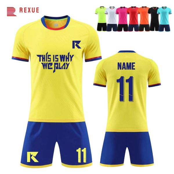 Outros artigos esportivos 2023 Camisas de futebol Shorts Kit para homens meninos meninas roupas de futebol diy uniforme treinamento de verão e exercício sportwear jersey 231102