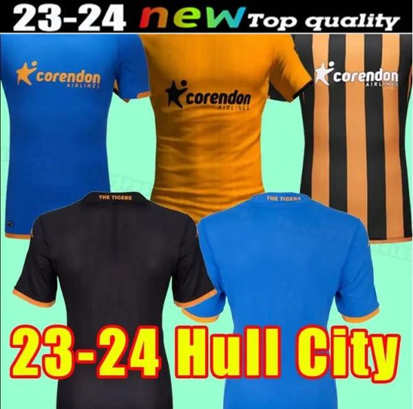 2023 24 Hull City Soccer Jerseys 23/24 Le tigri Ambra WILKS HONEYMAN M.SMITH BERNARD EAVES SCOTT RAXTER GREAVES LEWIS-POTTER EMMANUEL CANNON Terza maglia da calcio66