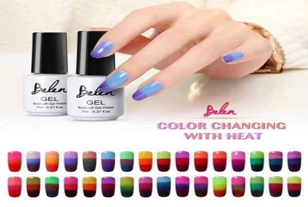 Alta calidad Belen 10 unids Cambio de temperatura Color UV Gel Manicura de larga duración Laca Soakoff Pegamento de uñas Esmalte de uñas Finger Art S12742036