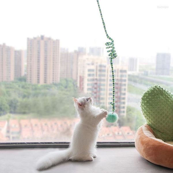 Игрушки для кошек висят плюшевые веревочные шарики интерактивные тизер-палочки